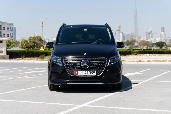  Black Mercedes V300 Avantgarde Extra Long Photo 3